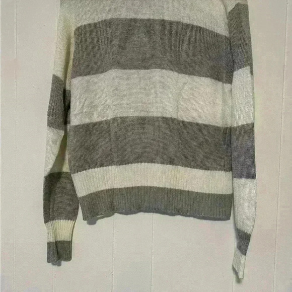 FIA Italia Sweater Womens M Handloomed Gray &Whit New no tag Full Zip Collared - Picture 9 of 12